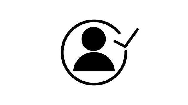 Loading circle animation, Animation spinning load icon with alpha layer white background, waiting for download.