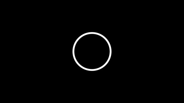 Progress loading bar UI indicator. animation on a black background, with optional luma matte. Alpha Luma Matte included. 4k video.