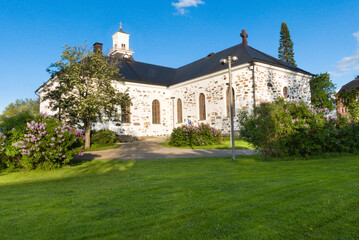 Fototapeta premium Neoclassical-style Evangelical Lutheran church in Kuopio, Finland