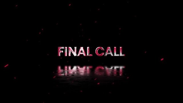Final Call Rusty Metal Text Animation 4K Last Chance Call to Action for Event Promotion and Sales Campaign