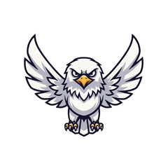 Obraz premium Angry Cartoon Eagle Bird Illustration.