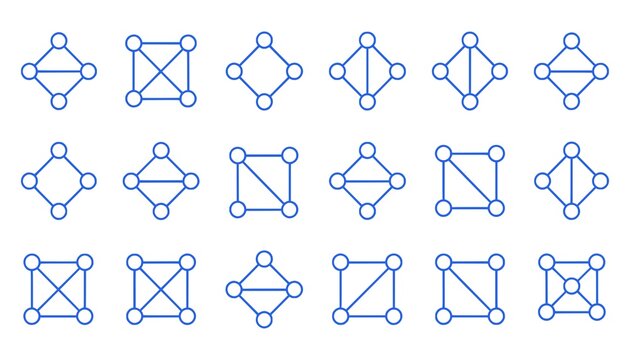 Minimal network connection icon with simple nodes and links. Clean flat SVG design ideal for technology, data communication, and connectivity concepts.