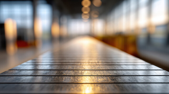 Wooden table surface with blurred background in warm light artificial intelligence large language models llm inspire creative ideas and innovation