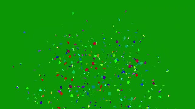 shiny golden glitter foil confetti falling on green screen background with realistic metallic sparkles and seamless looping particle effect for luxury festive design and holiday celebration footage 4k