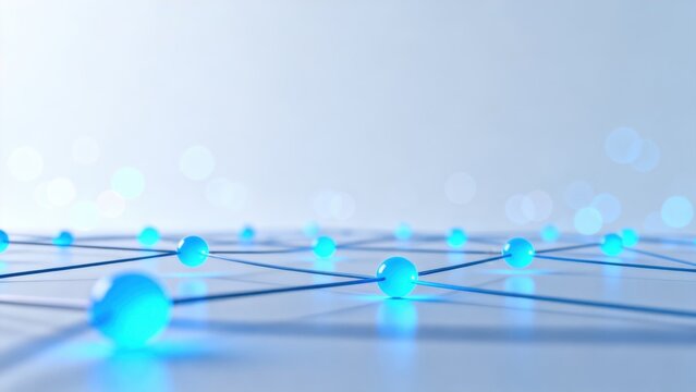 Blue spheres connected by lines