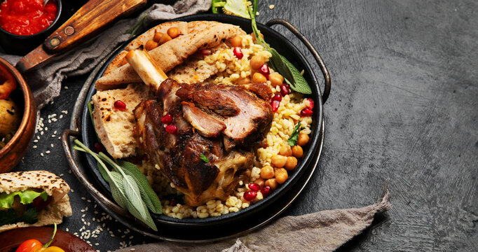 Various of Middle eastern or Arab dishes.