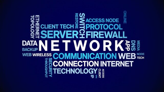 Network animated word cloud-gross domestic product animation tag kinetic typography seamless loop.