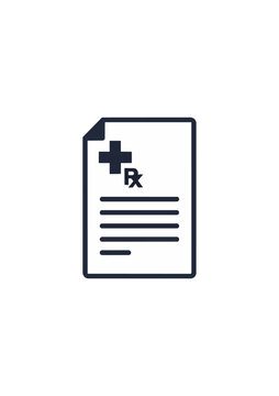 Medical prescription icon illustration healthcare treatment