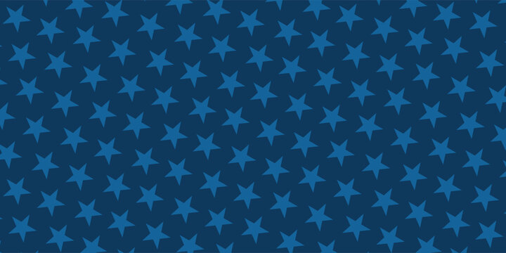 Star pattern on blue gradient background template. America 4th of July Memorial or Independence day theme wallpaper.eps10