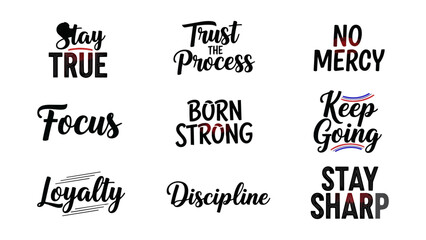Obraz premium Inspiring text compositions on dark background for creative design