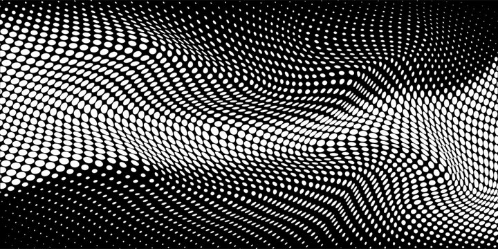Wide simple black and white grill mesh pattern vector illustration