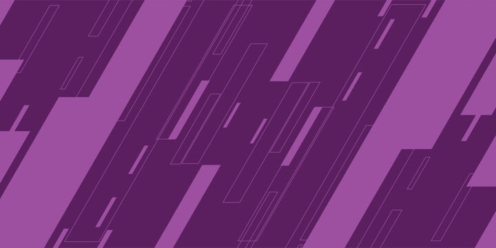 Abstract Purple Virtual Reality Interface Background with Dynamic Geometric Tech Lines