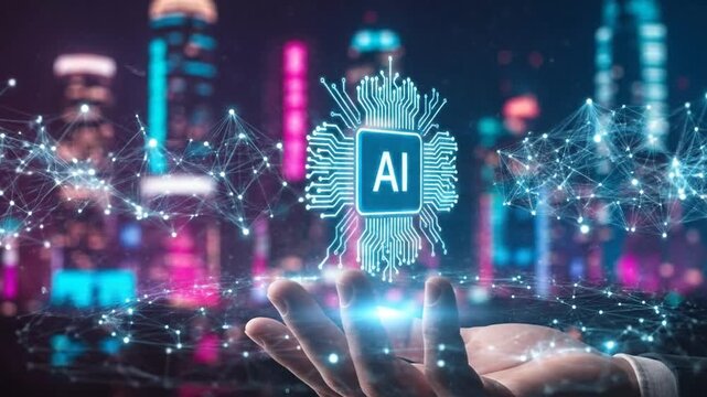 Artificial Intelligence - Futuristic Technology and Digital Innovation.
