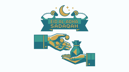 Fototapeta premium Zakat and Sadaqah Islamic charity concept.