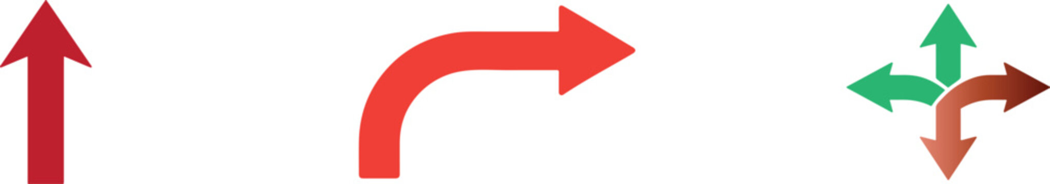 Direction arrow icon, navigation pointer sign orientation symbol vector.