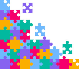 Naklejka premium Puzzle Corner Illustration
