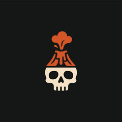 Skull Volcano Logo © Fajar