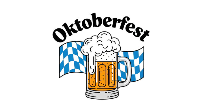 Oktoberfest Beer Mug Logo.