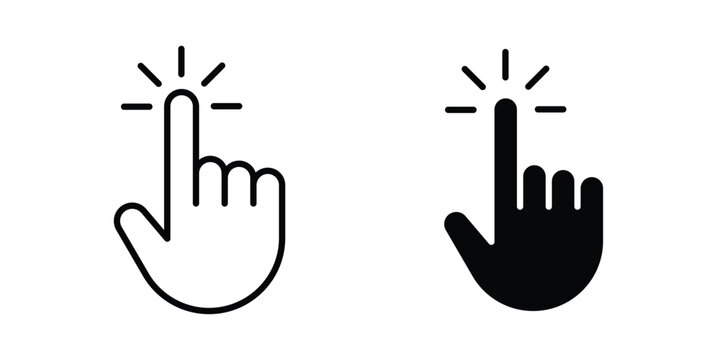 Click Hand icon element for design. Vector symbols