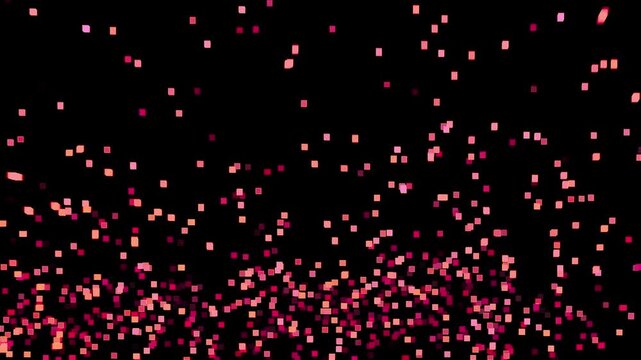 Abstract Square Particle Ember Motion Background with Alpha Channel
