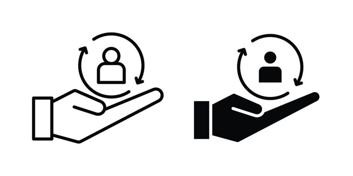 Customer retention icon element for design. Vector symbols