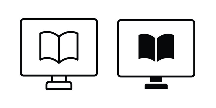 E learning icon element for design. Vector symbols