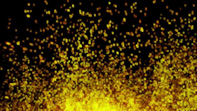 Abstract Square Particle Ember Motion Background with Alpha Channel