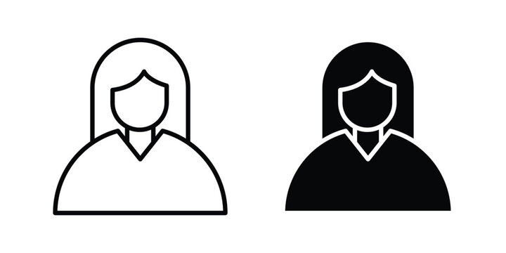 female icon element for design. Vector symbols