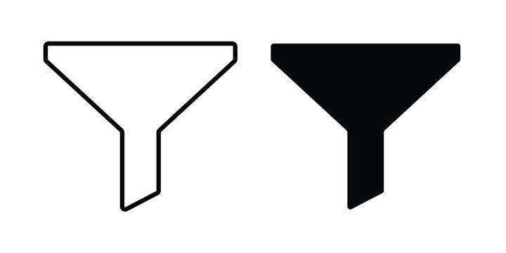 Filter icon element for design. Vector symbols