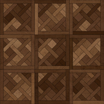 Seamless Versailles parquet floor in 4K resolution