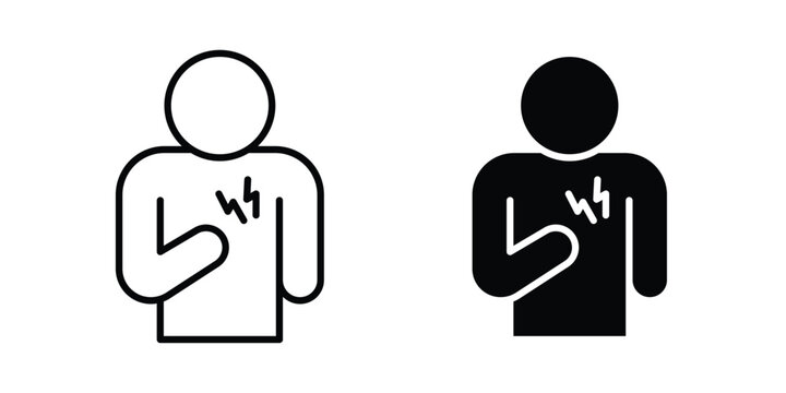 Heart attack icon element for design. Vector symbols