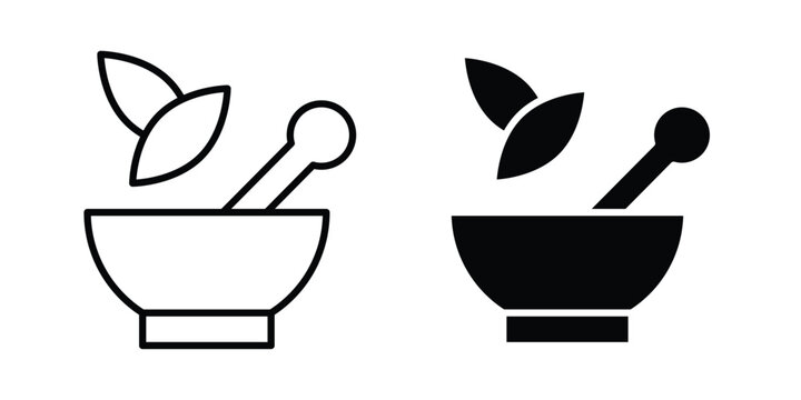 Homeopathy icon element for design. Vector symbols