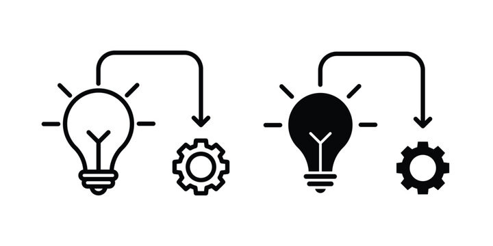 Implementation icon element for design. Vector symbols