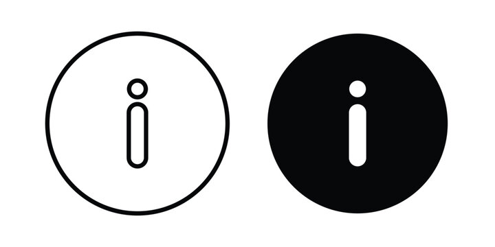 Information icon element for design. Vector symbols