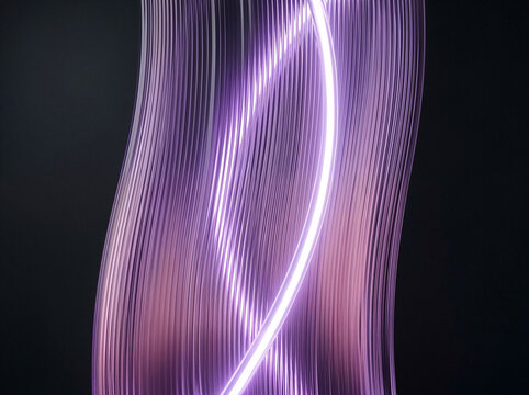 Wavy Neon Light Lines Background