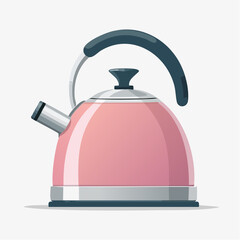 Obraz premium Pink Kettle Illustration
