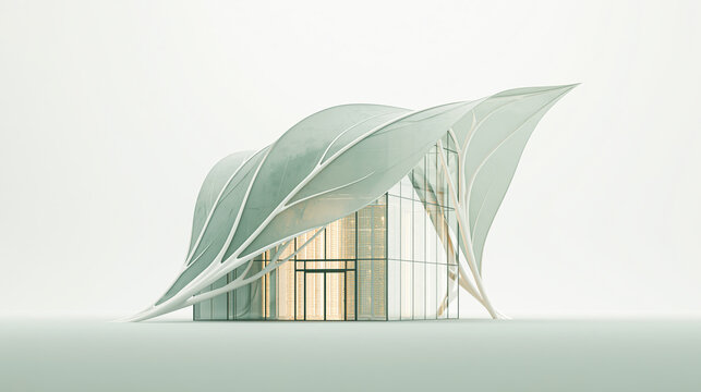 Sustainable AI Data Center with Leaf Inspired Architecture and Clean Copy Space