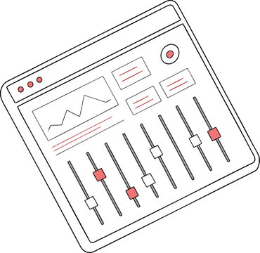 Audio mixer, soundboard, equalizer, music controller, sound engineering tool