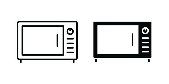 Microwave oven icon element for design. Vector symbols