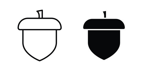 Oak nut icon element for design. Vector symbols © Franklin