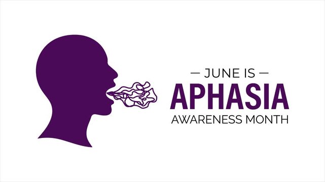 Creative animation representing aphasia awareness with speech and communication concept, ideal for neurological health campaigns. 4k video animation.