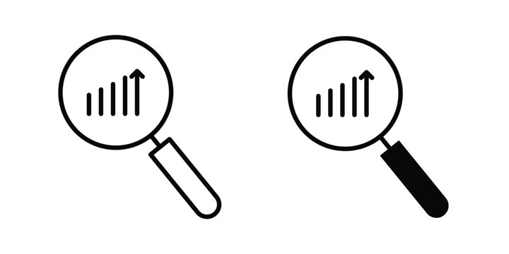 Predictive analytics icon element for design. Vector symbols