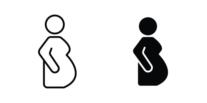 Pregnancy icon element for design. Vector symbols