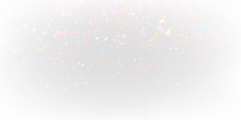 Fototapeta premium Multicolor confetti rain falling down, PNG. Birthday party decoration concept