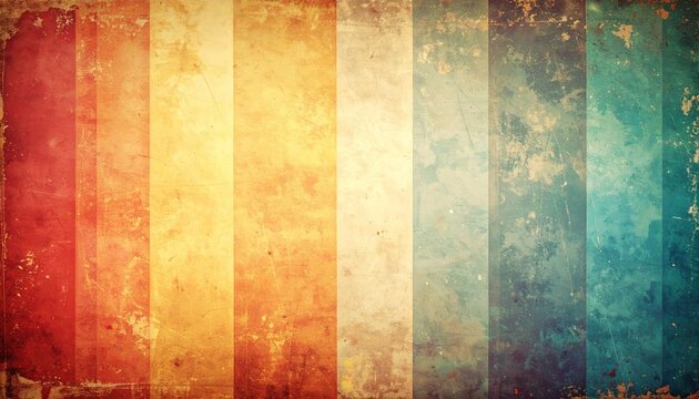 Textured vintage striped background with warm, fading colors and distressed edges, evoking nostalgia