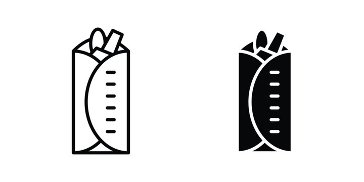 Shawarma icon element for design. Vector symbols