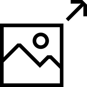 Image Resize Outline Icon