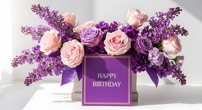 Exquisite happy birthday flowers a luxurious bouquet for a special celebration joyful wishes