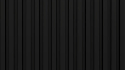 Black corrugated metal background or texture. Shipping container wall. Seamless aluminum wall pattern. Steel or plastic panel for roof. Vertical siding pattern. Realistic vector illustration © accogliente