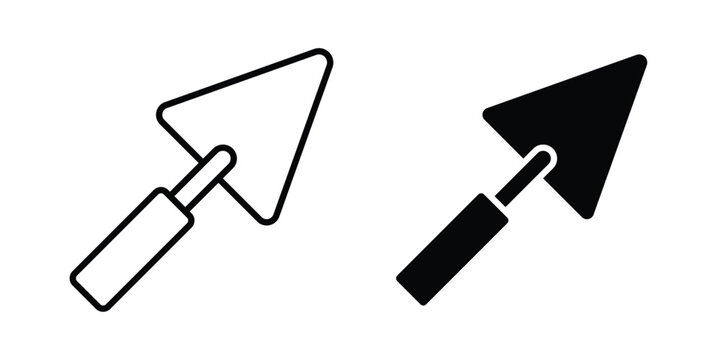 Trowel icon element for design. Vector symbols